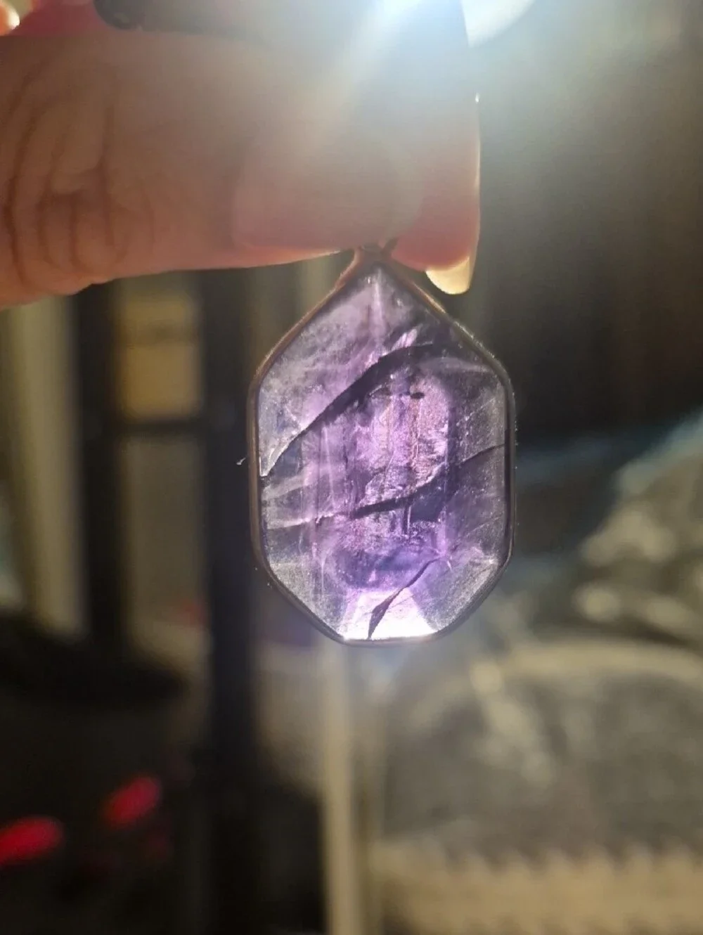 Handmade Purple Gemstone Bookmark
